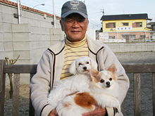 I様と愛犬ヨネゾウ君とモモカちゃん